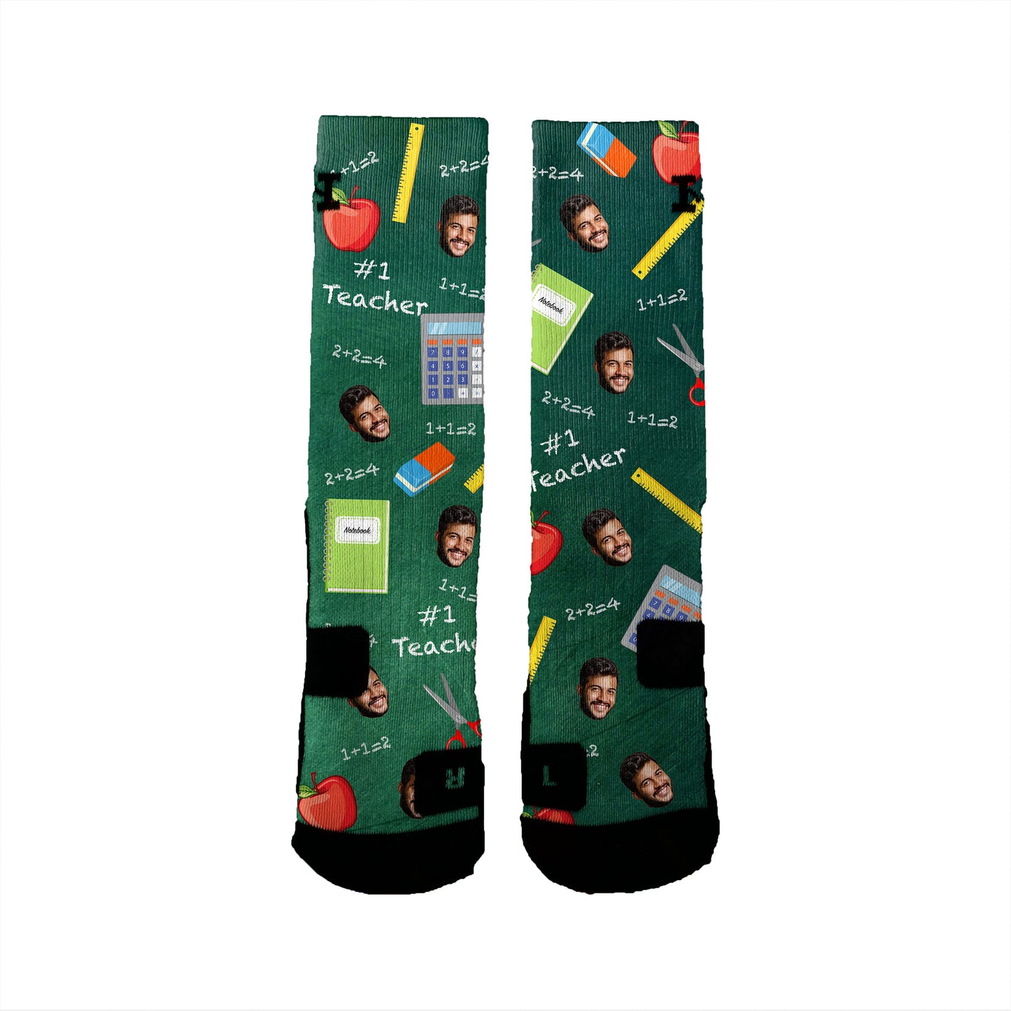 #1 Teacher Customizable Socks