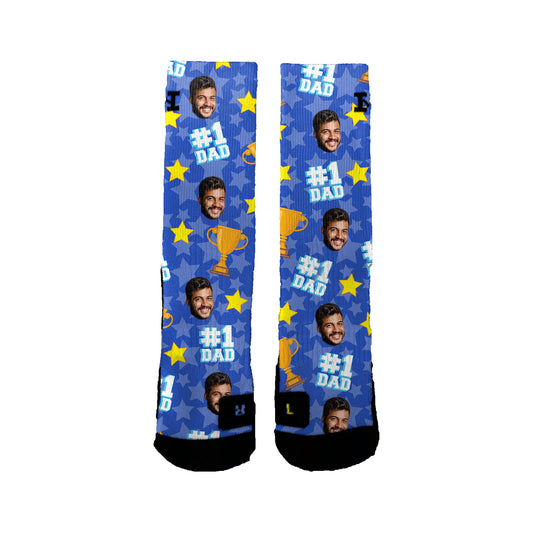 #1 Dad Customizable Socks